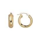 Infinite Gold&trade; 14k Yellow Gold Textured Hoop Earrings