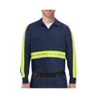 Red Kap Long-sleeve Enhanced Visibility Industrial Work Shirt