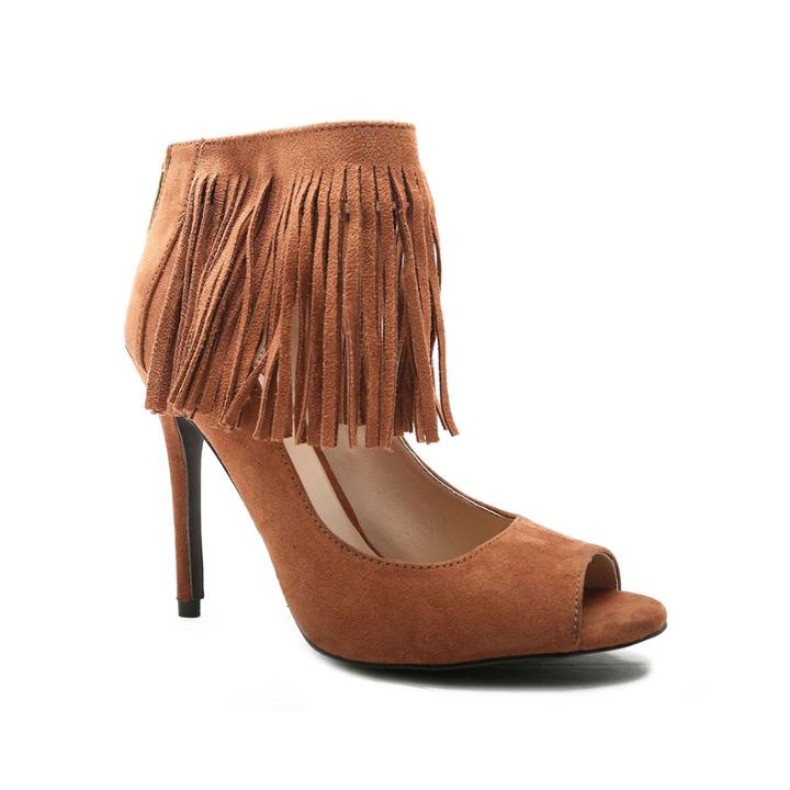Qupid Ara Fringe Pumps