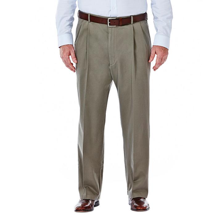 Haggar Classic Fit Pleated Pants Big And Tall