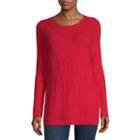 Liz Claiborne Long Sleeve Round Neck Pullover Sweater