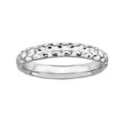 Personally Stackable Sterling Silver Stackable 3.5mm Pebbled Ring