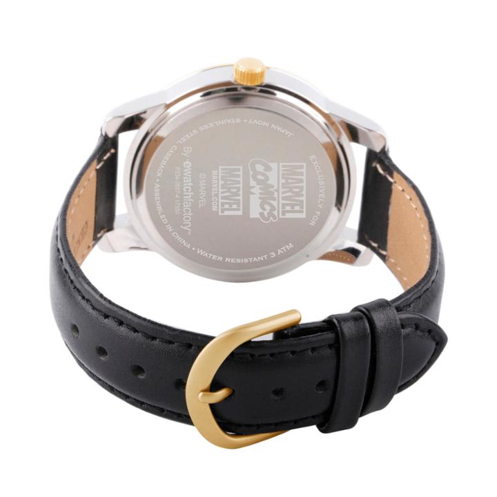 Classic Marvel Mens Black Strap Watch-wma000058