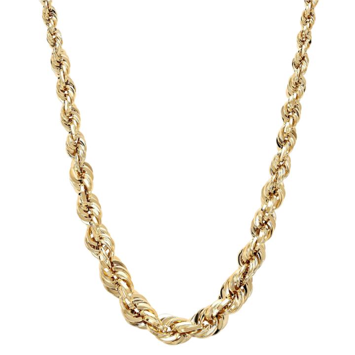 14k Gold Rope Chain Necklace