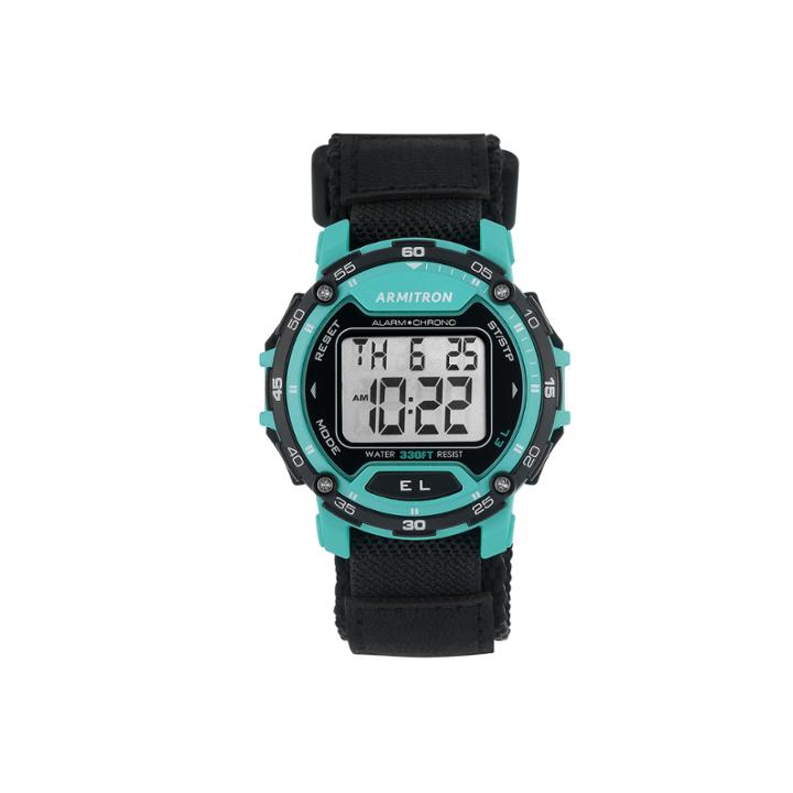 Armitron Mens Black Strap Watch-40/8291tel