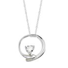 Footnotes Footnotes Womens White Heart Pendant Necklace