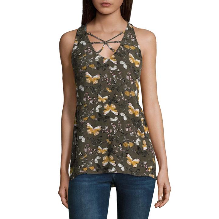 Wallflower Gauze Tank Top-juniors