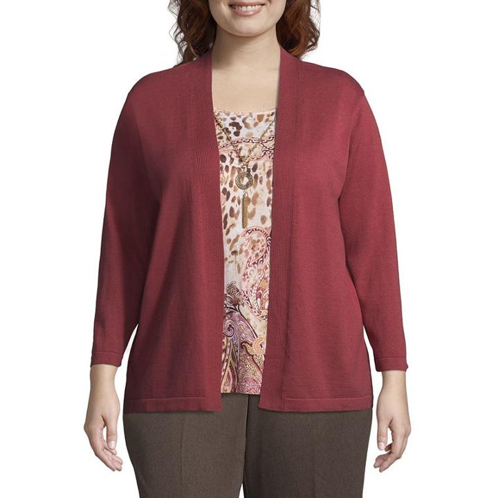 Alfred Dunner Sunset Canyon Paisley Layered Sweater - Plus