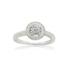 Womens 1/10 Ct. T.w. Genuine White Diamond Sterling Silver Cocktail Ring