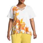 Alfred Dunner Still My Sunshine Palm Tree T-shirt- Plus