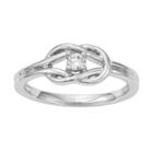 Womens 1/8 Ct. T.w. Genuine Round White Diamond 14k Gold Promise Ring
