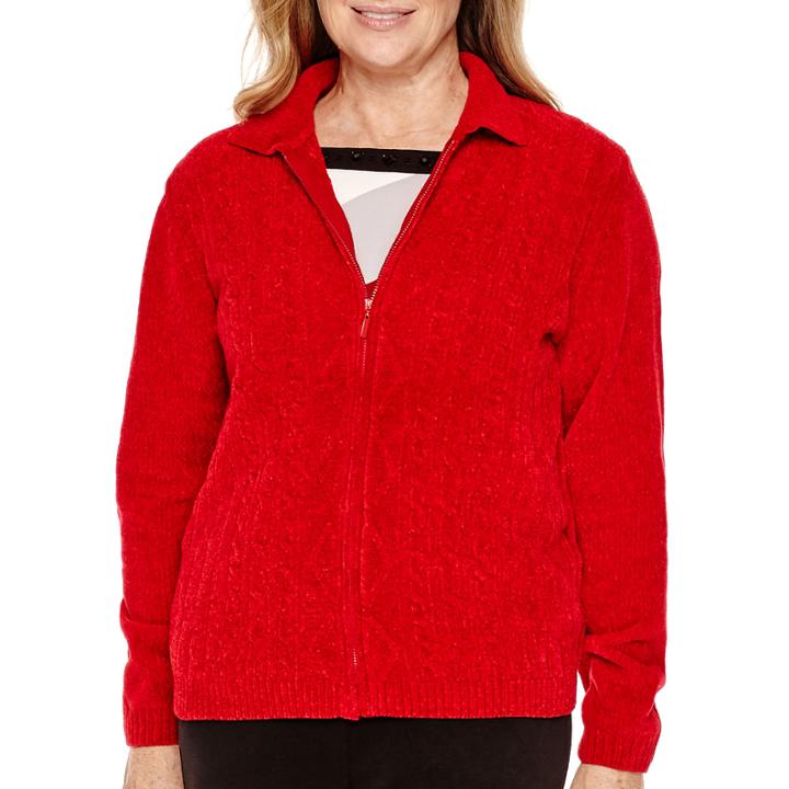 Alfred Dunner Madrid Long-sleeve Chenille Cardigan