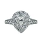 Modern Bride Signature Womens 1 Ct. T.w. Genuine Pear White Diamond 14k Gold Engagement Ring