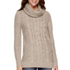 St. John's Bay Long-sleeve Marled Tunic Sweater