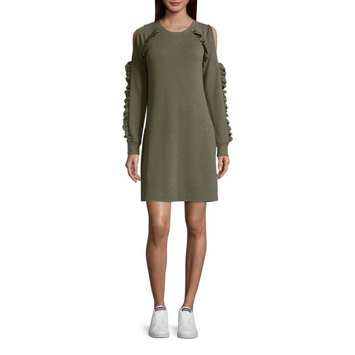 City Streets Long Sleeve Sweater Dress