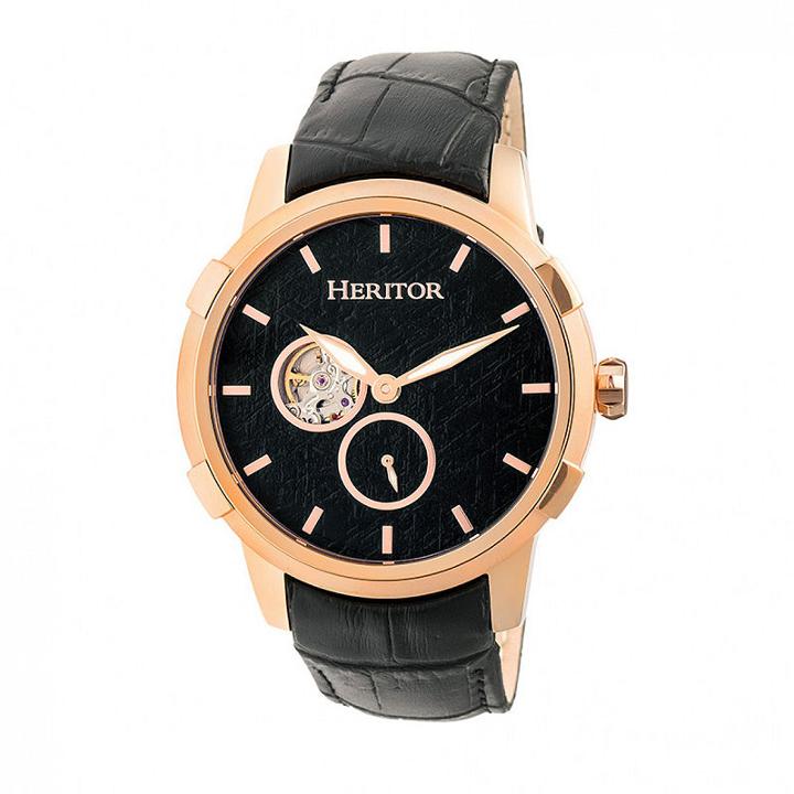 Heritor Unisex Black Strap Watch-herhr7205