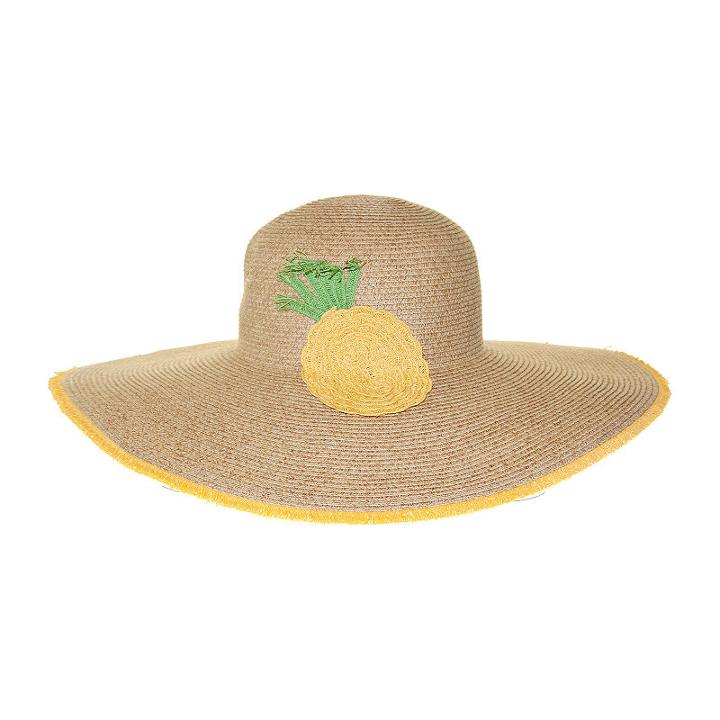 Riviera Straw Embroidered Floppy Hat