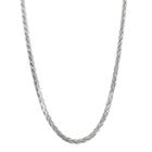 14k White Gold Diamond-cut Wheat Chain 24 Necklace