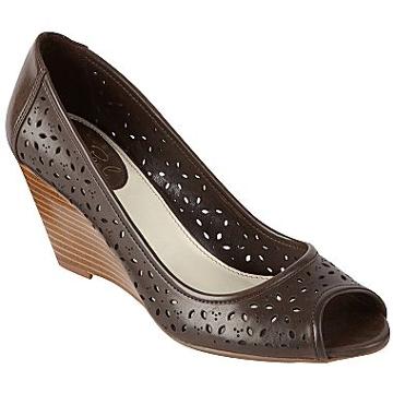 Jacqueline Ferrar® Heather Peep-Toe Wedges Brown