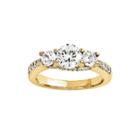 1 Ct. T.w. Diamond 14k Yellow Gold 3-stone Engagement Ring