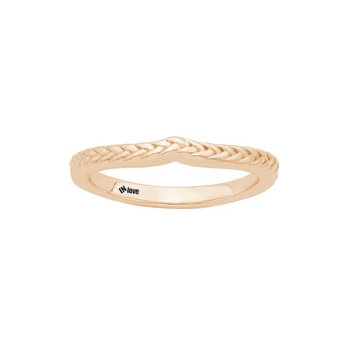 In Love 14k Rose Gold Braid Wedding Band