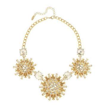 Natasha Crystal Flower Statement Necklace