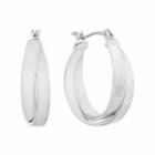 Gloria Vanderbilt Gray 1 Inch Circle Hoop Earrings