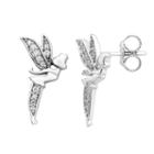 Enchanted Disney Fine Jewelry 1/10 Ct. T.w. Round White Diamond Sterling Silver Stud Earrings