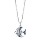 Crystal Sophistication&trade; Blue And White Crystal Fish Necklace Pendant