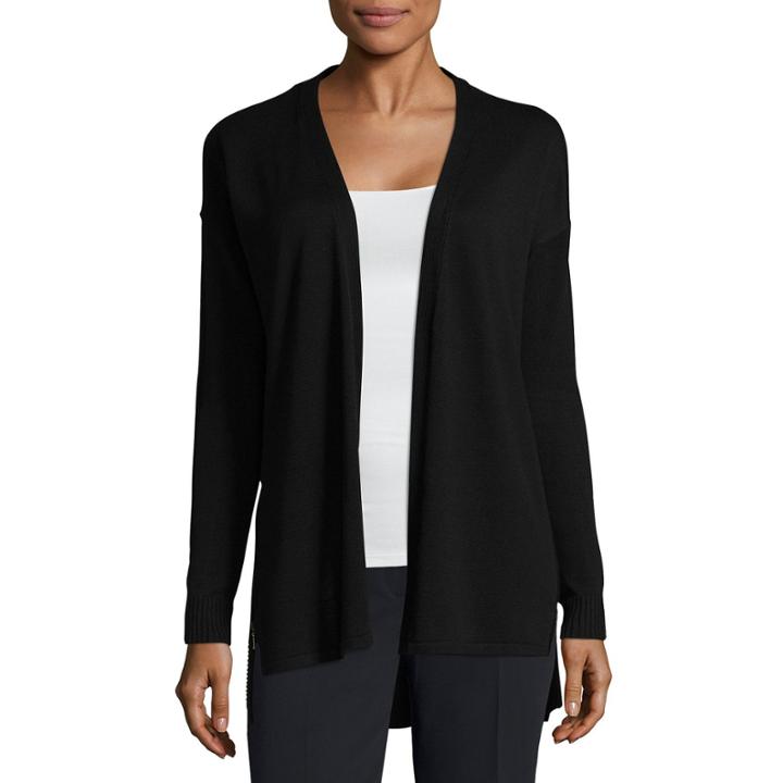 Worthington Long Sleeve Side Zipper Cardigan