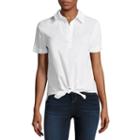 A.n.a. Tie Front Shirt