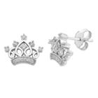Enchanted Disney Fine Jewelry 1/10 Ct. T.w. Genuine White Diamond 9.5mm Disney Princess Stud Earrings