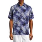 Havanera Short Sleeve Leaf Button-front Shirt
