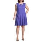 Danny & Nicole Sleeveless Floral Fit & Flare Dress - Plus