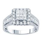 1 Ct. T.w. Princess Diamond Deco-style Engagement Ring