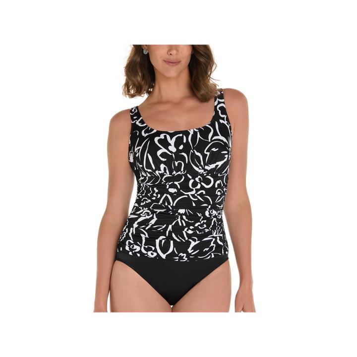 Trimshaper Trimshaper Floral One Piece Swimsuit