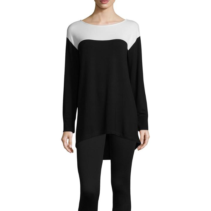 Liz Claiborne Long Sleeve Colorblock Top
