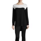 Liz Claiborne Long Sleeve Colorblock Top