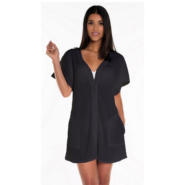Jordan Taylor Braid Chevron Button Up Tunic With Pockets