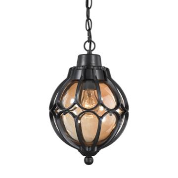 Madagascar 1-light Outdoor Pendant In Matte Black