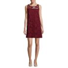 Robbie Bee Sleeveless Applique Floral A-line Dress-petites