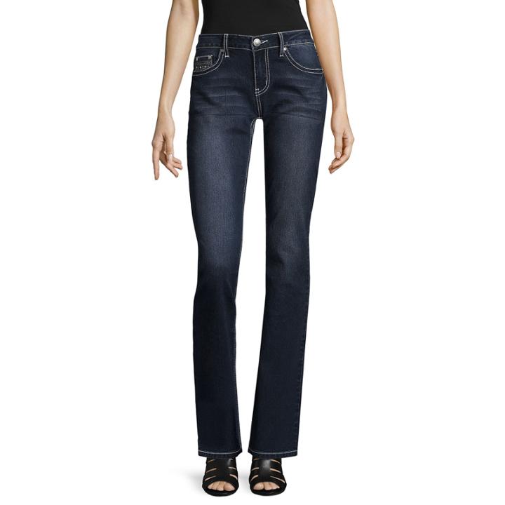 Love Indigo Chevron Pocket Bootcut Jean