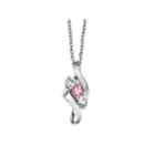 Survivor Collection Genuine Clear & Pink Swarovski Topaz Sterling Silver Cheri Necklace