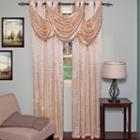 Madeline Faux Crushed Satin Waterfall Valance Singles Chocolate