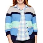 St. John's Bay Button-front Cardigan Sweater - Plus