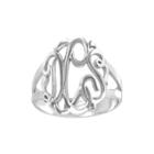 Personalized Sterling Silver Monogram Ring