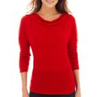 A.n.a Long-sleeve Drape-neck Top