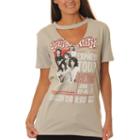 Aerosmith Juniors' Live Express Tour Cutout V-neck Short Sleeve Graphic T-shirt