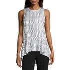 Libby Edelman Sleeveless High Low Blouse