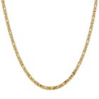 14k Gold Solid Byzantine 20 Inch Chain Necklace